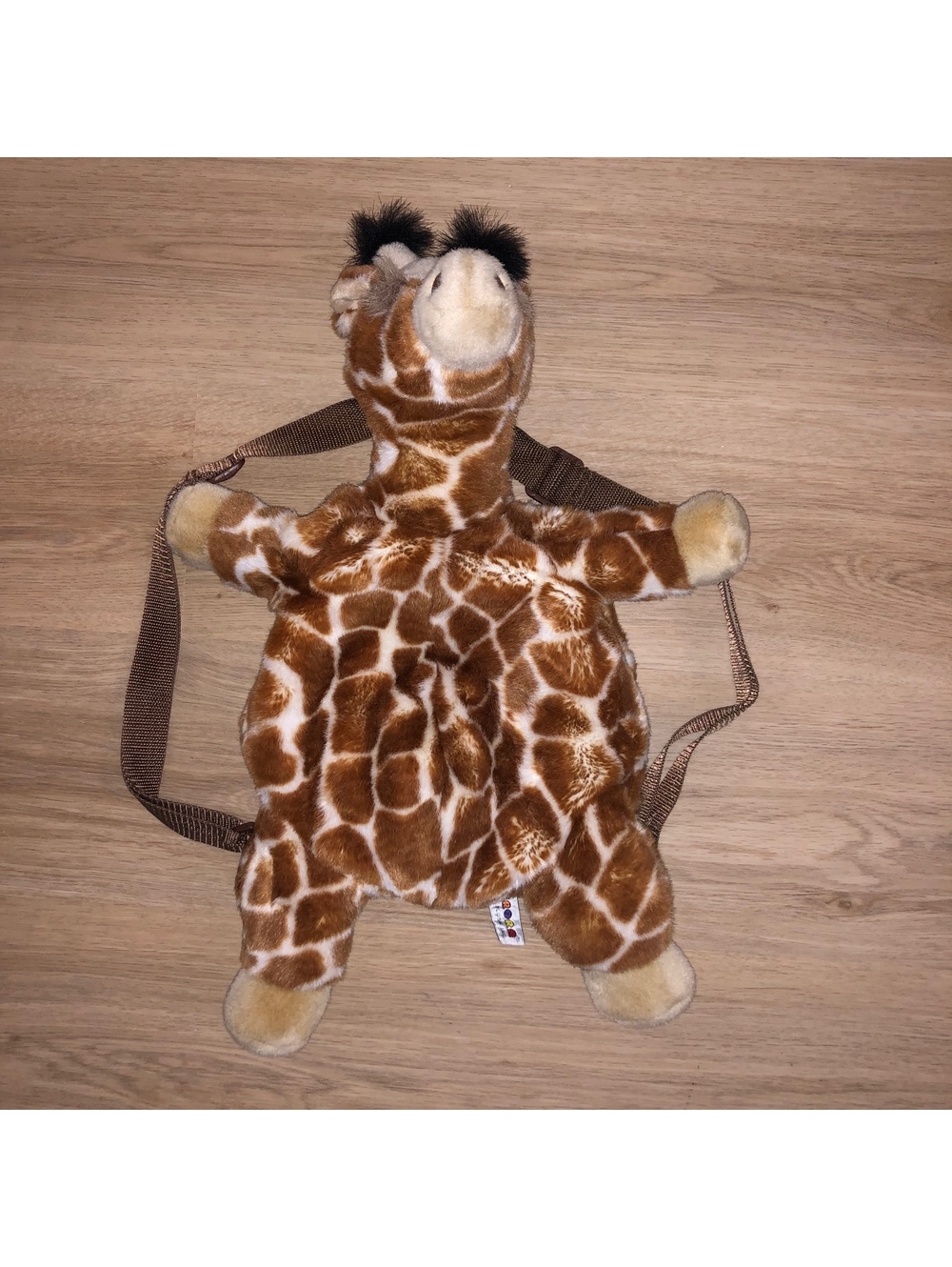 AURORA GIRAFFE PLUSH ZIP BACKPACK STUFFED ANIMAL TOY